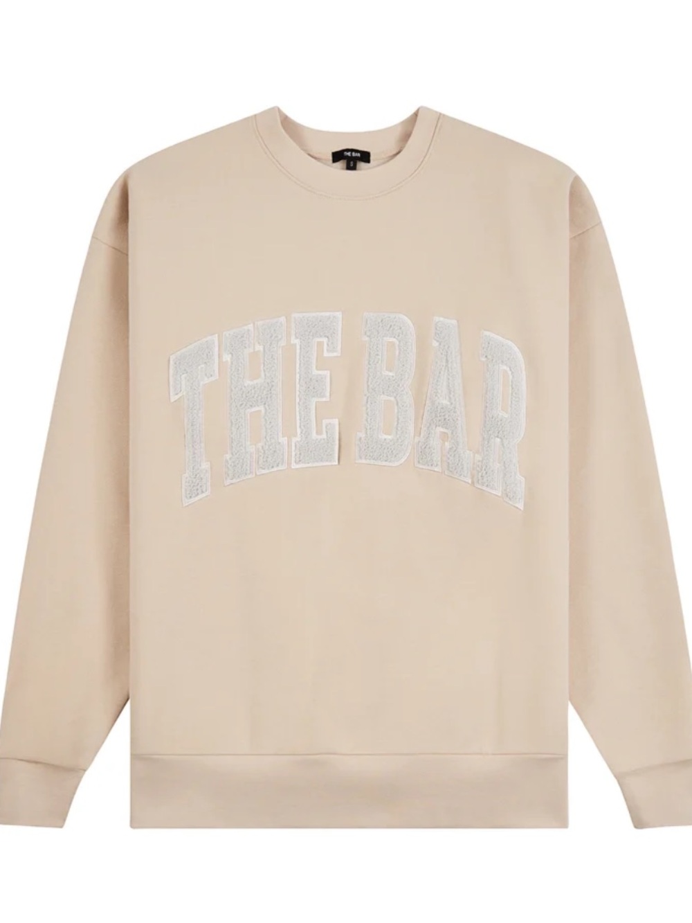 The Bar Arlo Nude Grey Crewneck Sweatshirt New Small